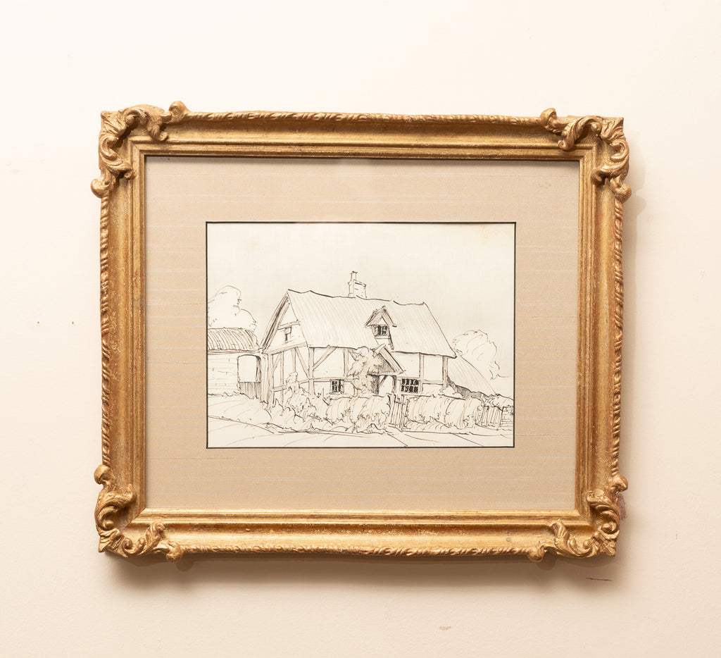 No 5-Vintage Drawing 16" x 13"