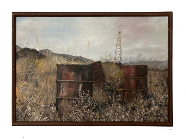 Landscape featuring oil-barrels
