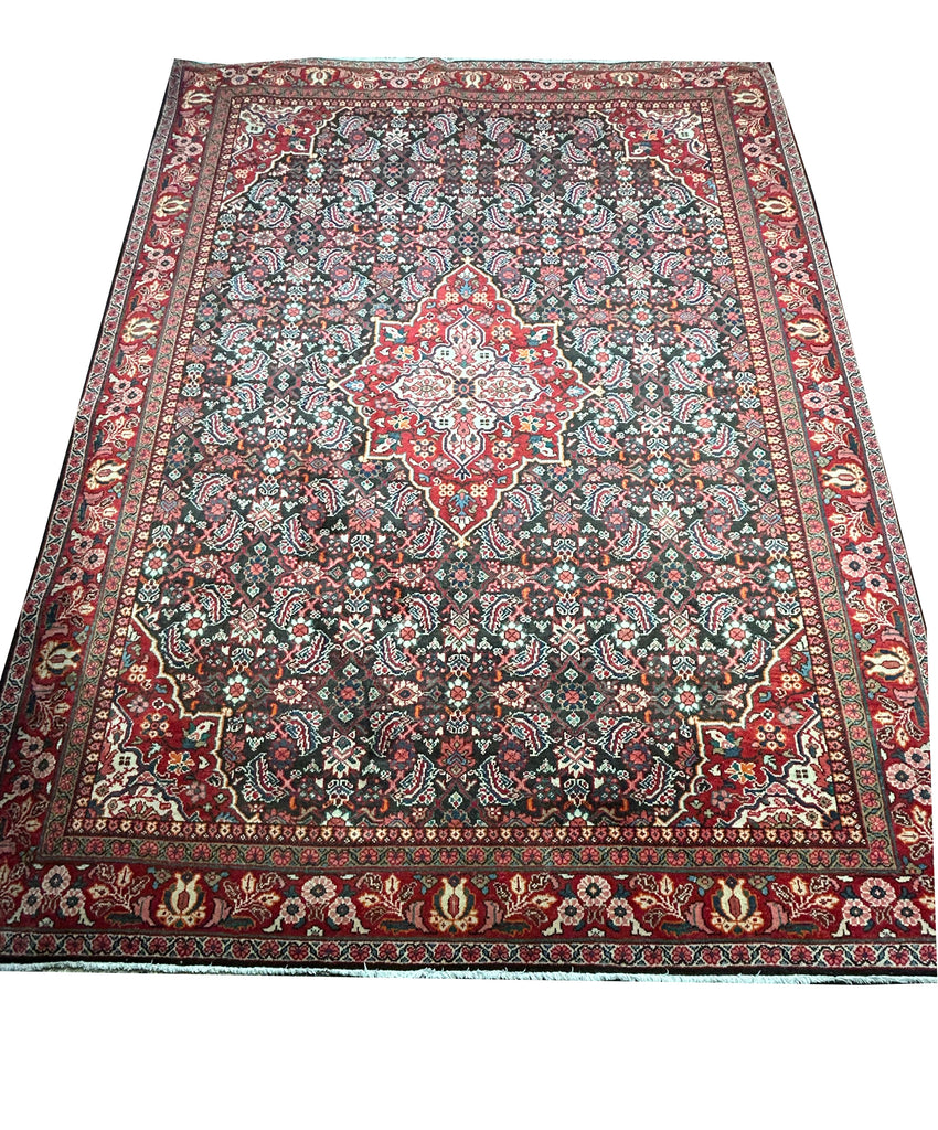 Rira / Vintage 9'5" x 12'3" Hand-knotted Wool Rug